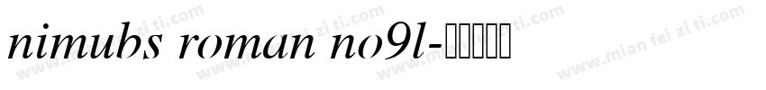 nimubs roman no9l字体转换